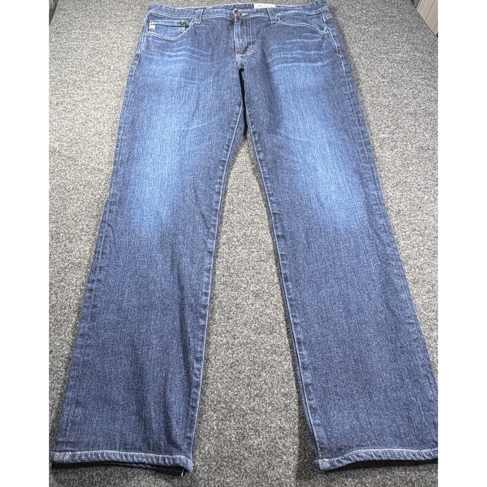 AG Adriano Goldschmied Jeans 36x34 Blue Everett Slim Straight Japanese‎ Fabric